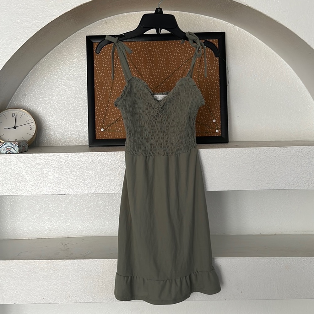 Olive green dress